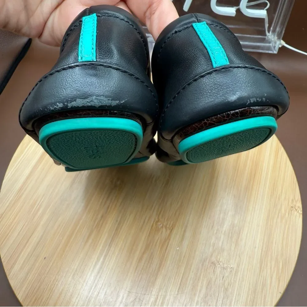 Tieks by Gavrieli Ballet Flats Foldable Shoes Black Matte Leather Women’s Size 8